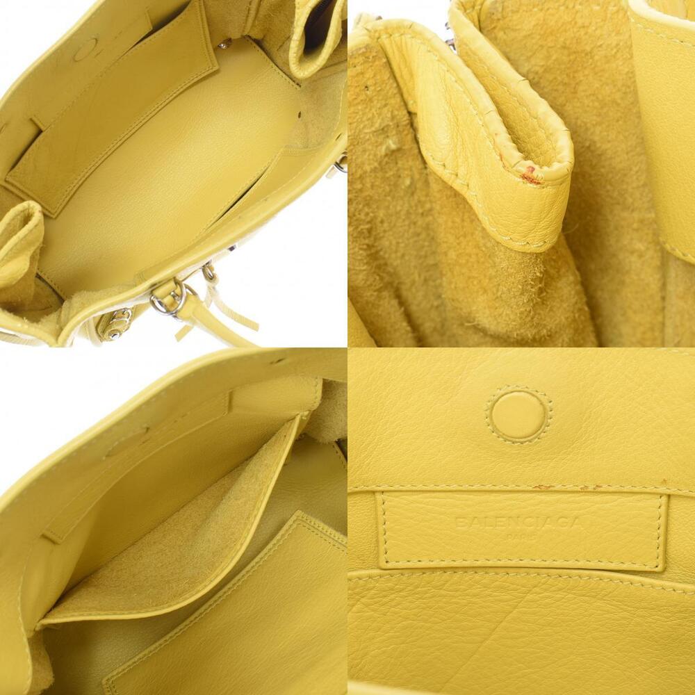 BALENCIAGA The Paper Bag Yellow Calfskin Handbag - Picture 11 of 11